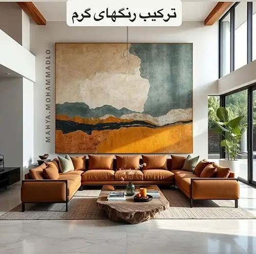 تابلو نقاشی متناسب با نقش دیوار